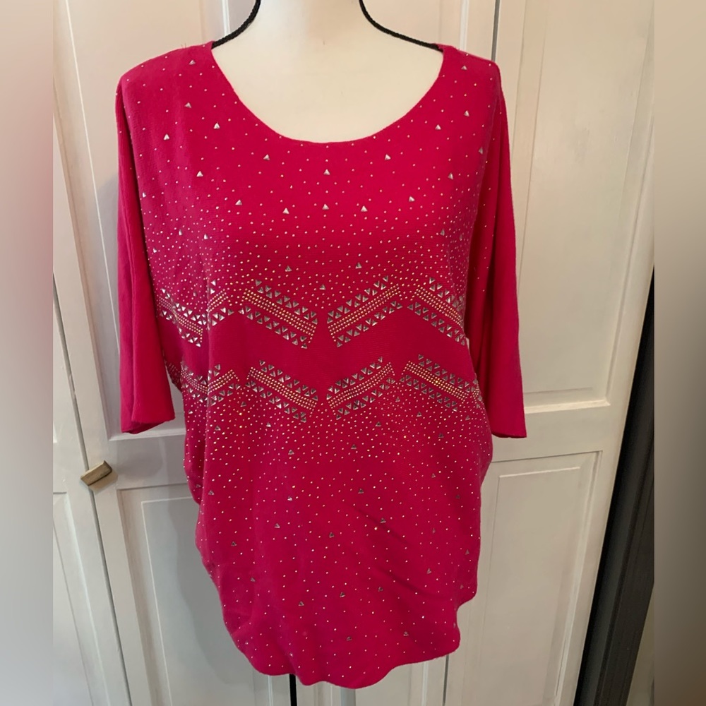 Luna Hot Pink Embellished  Sweater